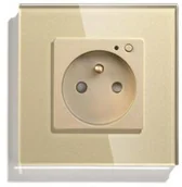 Systemy inteligentnych domów - Gniazdko Smart Plug iQtech SmartLife JW04-GD 16 A měření spotřeby JW04-GD) Złota - miniaturka - grafika 1