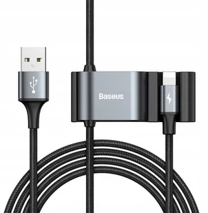 Baseus Special Data Kabel USB - Lightning iPhone + rozgałęźnik 2x USB HUB czarny CALHZ-01 - Kable USB - miniaturka - grafika 4