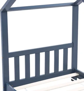 vidaXL Rama łóżka dziecięcego, szara, lite drewno sosnowe, 90 x 200 cm vidaXL - Łóżka dla dzieci i młodzieży - miniaturka - grafika 5