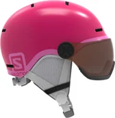 Kaski narciarskie - Salomon Grom Visor Glossy Pink Km 53 56 - miniaturka - grafika 1