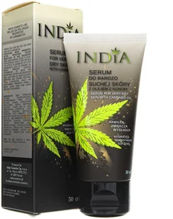 India COSMETICS serum do bardzo suchej skóry twarzy i dłoni z olejem z konopi 50 ml - Kremy i maski do rąk India COSMETICS serum do bardzo suchej skóry twarzy i dłoni z olejem z konopi 50 ml - Kremy i maski do rąk - miniaturka - grafika 2