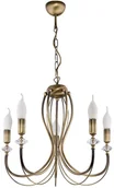 Lampy sufitowe - Jupiter 1611 - Żyrandol na łańcuchu MELODY 5xE14/40W/230V mosiądz patyna - miniaturka - grafika 1