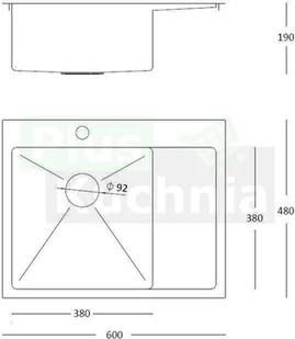 QUADRON RUSSEL 116 miedziany (HB7911PVDBSC1) HB7911PVDBSC1 - Zlewozmywaki - miniaturka - grafika 2