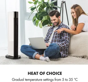 Klarstein Klarstein Hightower Heat Deluxe kilimatyzator kolumnowy wentylator 2200W termostat DSM3-HightowerHeatDL - Ogrzewanie przenośne - miniaturka - grafika 2