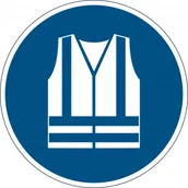 Akcesoria do pakowania - Durable Zarejestrowane oznaczenia bezpieczeństwa Stosuj kamizelkę ochronną 1735-06 - miniaturka - grafika 1
