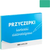Notesy i bloczki - PRZYCZEPKI - turkusowe karteczki elektrostatyczne - 100 szt. PRZ100-T - miniaturka - grafika 1