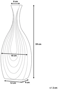 Beliani Beliani Wazon dekoracyjny 39 cm biały THAPSUS - Dekoracje domu - miniaturka - grafika 3