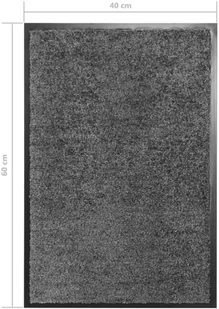 vidaXL Wycieraczka z możliwością prania, antracytowa, 40 x 60 cm - Wycieraczki - miniaturka - grafika 6