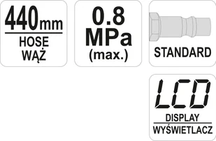 YATO PISTOLET DO POMPOWANIA KÓŁ Z MANOMETREM LCD YT-23702 ZYSKAJ RABAT 30 ZŁ YT-23702 - Pozostałe narzędzia pneumatyczne - miniaturka - grafika 4