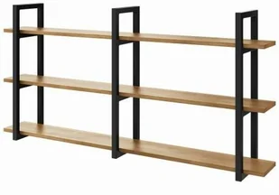 S&w Design Półka wisząca Industrial Loft D3 160-200cm Metal i Dąb PW30002080DR - Półki do salonu S&w Design Półka wisząca Industrial Loft D3 160-200cm Metal i Dąb PW30002080DR - Półki do salonu - miniaturka - grafika 1