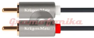 Kruger&Matz Kabel Kruger&amp;Matz RCA Cinch x2 RCA Cinch x2 1m szary KM1213 KM1213 - Kable - miniaturka - grafika 3