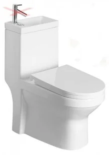 Domotechnika Kompakt WC z umywalką 36,5x78x72cm + deska soft-close, odpływ uniwersalny: pion lub poziom HYGIE SH/PB104 - Kompakty WC - miniaturka - grafika 3