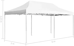 vidaXL Profesjonalny, składany namiot imprezowy, 6 x 3 m, aluminiowy - Pawilony ogrodowe - miniaturka - grafika 12
