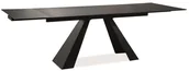 Stoły - Signal Meble MEBLE STÓŁ SALVADORE CZARNY MAT 120(180)X80 SALON/KUCHNIA/JADALNIA NOWOCZESNY/AWANGARDOWY SALVADOREC120 - miniaturka - grafika 1