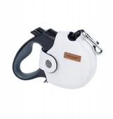 Smycze dla psów - Ami Play Smycz infini+obudowa Lincoln M 5m/15kg Bia - miniaturka - grafika 1