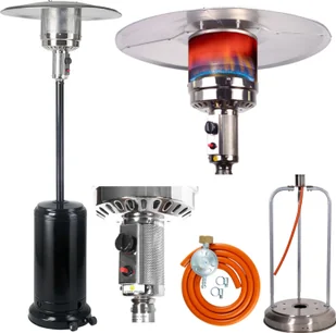 MEVA Parasol grzewczy gazowy Etna maxi - Czarna - - Ogrzewacze tarasowe - miniaturka - grafika 3