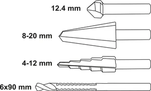 Sthor ZESTAW WIERTEŁ UNIWERSALNYCH 4SZT 22640 - Wiertła - miniaturka - grafika 4