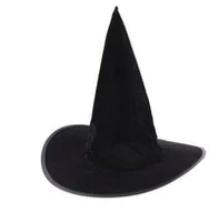 Dodatki do strojów karnawałowych - GO Kapelusz czarownicy flokowany na Halloween - 1 szt. SB3004 - miniaturka - grafika 1