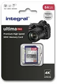 Karty pamięci - Integral na karta SD 256 GB, Premium 4K, SDXC szybka karta pamięci do 100 MB/s, V30, UHS-I, U3 64 gb - miniaturka - grafika 1