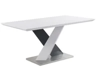 Stoły - Unique Vente Stół do jadalni SALVA - Dla 6 osób - Lakierowane MDF - Biało-czarny - miniaturka - grafika 1