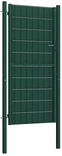 vidaxl Furtka ogrodzeniowa, stalowa, 164 x 100 cm, zielona - Ogrodzenia - miniaturka - grafika 3