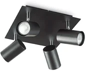 Lampy sufitowe - Ideal Lux Plafon SPOT PL4 NERO 156781 156781/IL - miniaturka - grafika 1