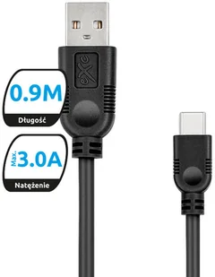 eXc mobile Pozostali Kabel micro USB 2.0 do USB-C Whippy 0,9m czarny odbierz w Warszawie Faktura VAT 23% Polska gwarancja MO-EC-F163 - Kable USB - miniaturka - grafika 4