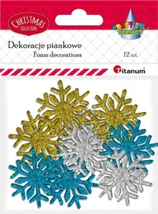 TITANUM Kształty piankowe Śnieżynki 12szt - Decoupage - miniaturka - grafika 4