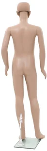 vidaXL Manekin dziecięcy ze szklaną podstawą, beż, błyszczący, 140 cm vidaXL - Manekiny wystawowe - miniaturka - grafika 5