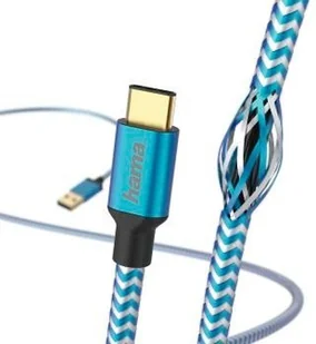 Hama Kabel Reflected USB Typ A-USB typ C 1.5M Niebieski - Kable USB - miniaturka - grafika 3
