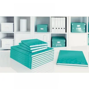 Leitz Brulion Wow A5 80 kratka twarda oprawa turkus - Szkolne artykuły papiernicze - miniaturka - grafika 3