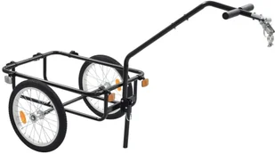 VidaXL Przyczepa rowerowa transportowa, 155x61x83 cm, stalowa, czarna 91771 VidaXL - Akcesoria rowerowe - miniaturka - grafika 8