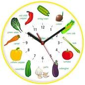 Zegary - Atrix Zegar ścienny obrazki /warzywa II ATE900VC - miniaturka - grafika 1