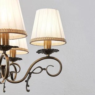 Lindby Finnick żyrandol, 5-punktowy, mosiądz - Lampy sufitowe - miniaturka - grafika 4