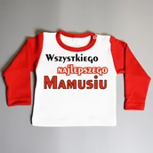 Bluzki dla niemowląt - Poczpol Wszystkiego najlepszego mamusiu - koszulka niemowlęca 43118-39 - miniaturka - grafika 1