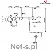 Maclean Uchwyt biurkowy do monitora LCD MC-690 13"-27" 8kg - Uchwyty do monitorów - miniaturka - grafika 5