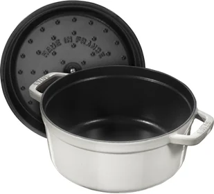 Staub Garnek żeliwny okrągły La Cocotte 6,7 L biała trufla 40501-414-0 - Garnki - miniaturka - grafika 5