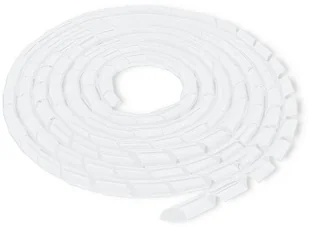 Qoltec Organizer Organizer do kabli 16mm | 10m | biały/transparentny 52263 52263 - Tuning komputera - akcesoria - miniaturka - grafika 3