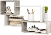 Półki do salonu - Półka na książki Pola 005 panel naścienny - Półki - miniaturka - grafika 1