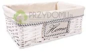 Kosze na bieliznę - Tin Tours Szuflada wiklinowa biała HOME 37x25x14 cm - miniaturka - grafika 1