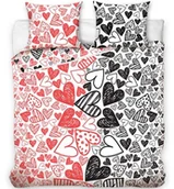 Pościel - Carbotex Bawełniana Pościel Walentynki Serca VALI16-3003 06317 - miniaturka - grafika 1