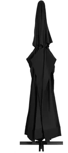 vidaXL Parasol ogrodowy na aluminiowym słupku, 500 cm, czarny vidaXL - Parasole ogrodowe - miniaturka - grafika 4