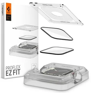 Spigen Szkło hybrydowe ProFlex Ez Fit do Apple Watch 7 41mm 2 szt + ramka instalacyjna - Akcesoria do smartwatchy - miniaturka - grafika 2