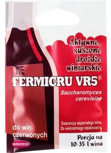 Browin DROŻDŻE AKTYWNE SUSZONE WINIARSKIE FERMICRU VR5 DRVR5 - Domowy wyrób alkoholu - miniaturka - grafika 2