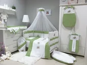 Pościel dla dzieci - Savea Savea, Pościel niemowlęca 90x120 cm, 5-elementowa, Misie Zielone - miniaturka - grafika 1