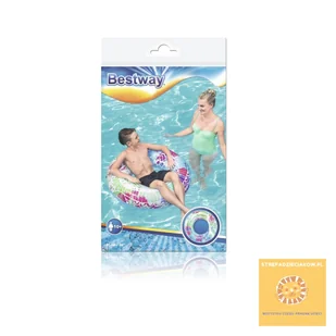 Bestway 36084 DUŻE KOŁO DO PŁYWANIA 91cm CZERWONE - Materace dmuchane i koła do pływania - miniaturka - grafika 3