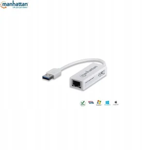 Manhattan Konwerter USB 3 0 - Wtyk RJ-45 Ethernet 10/100/1000 GIGA - Wtyczki i adaptery - miniaturka - grafika 4
