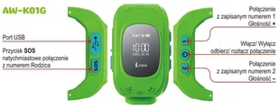 Art Smartwatch ART AW-K01G z lokalizatorem GPS $514 Green AW-K01G - Akcesoria do tabletów graficznych - miniaturka - grafika 3