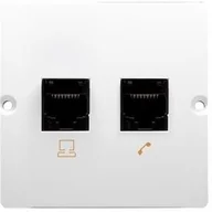 Gniazdka elektryczne - Kontakt Simon BASIC BIAŁY GNIAZDO Telefoniczne+KOMPUTEROWE BMF5T.02/11 - miniaturka - grafika 1