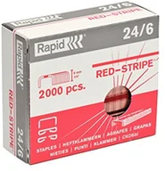 Zszywki - Rapid Leitz ze zszywkami 24/6 mm Red Stripe, ocynkowane, z planowanym przełomem, 2000 sztuk 11700245 - miniaturka - grafika 1